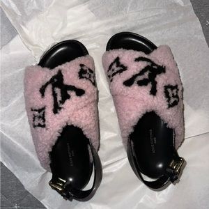Louis Vuitton shearling sandals